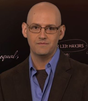 Brad Meltzer on the set of Decoded